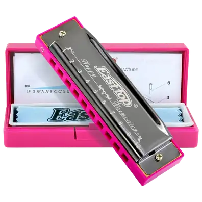 Gaita diatônica Easttop T104S rosa